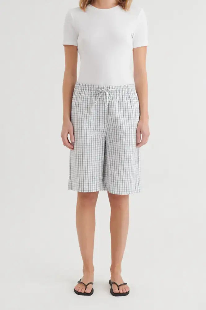 Basic Apparel Asta White Asphalt Shorts - The Mercantile London
