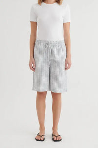 Basic Apparel Asta White Asphalt Shorts - The Mercantile London