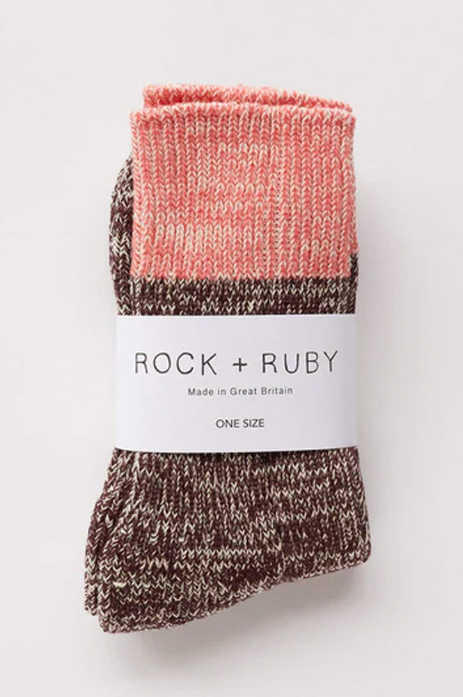 Rock + Ruby Elsie Dark Cherry Socks - The Mercantile London