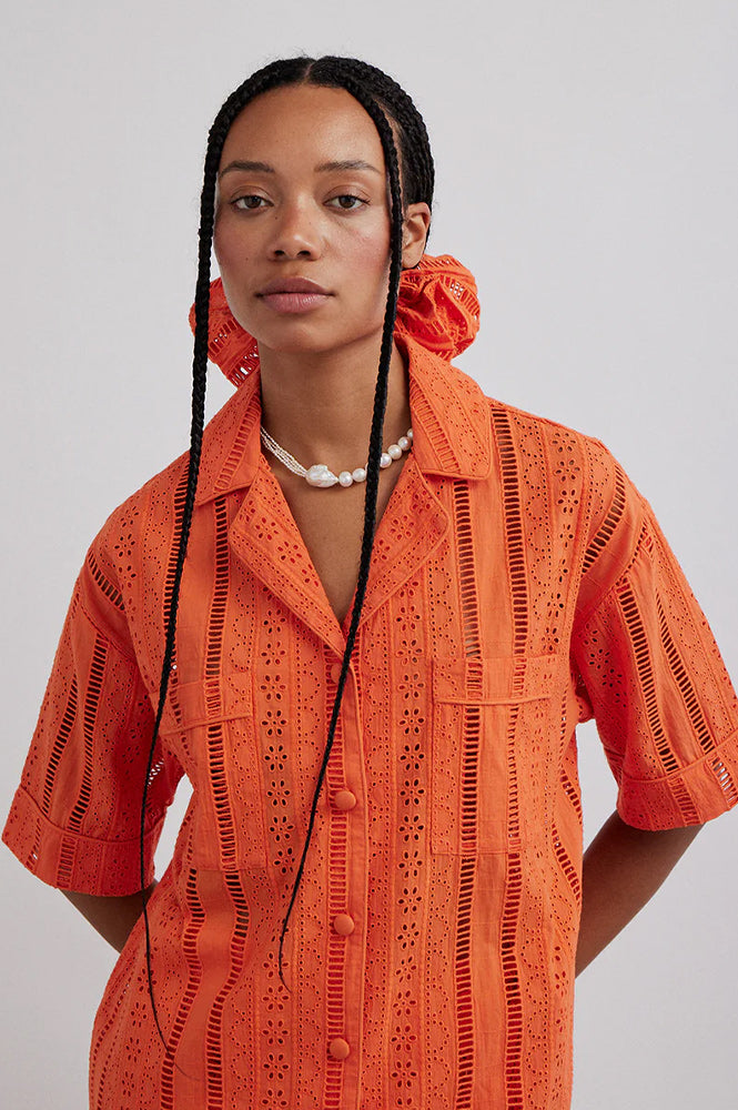 Damson Madder Chlo Orange Shirt - The Mercantile London
