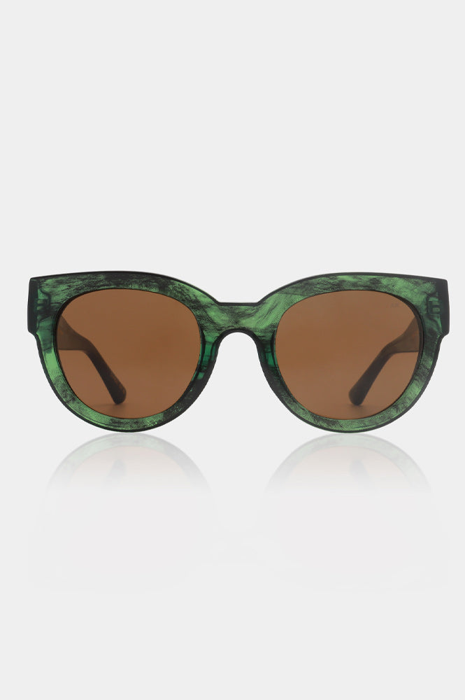 A Kjaerbede Lilly Green Marble Sunglasses - The Mercantile London