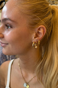 Nordic Muse Ridge Twist Hoop Earrings - The Mercantile London