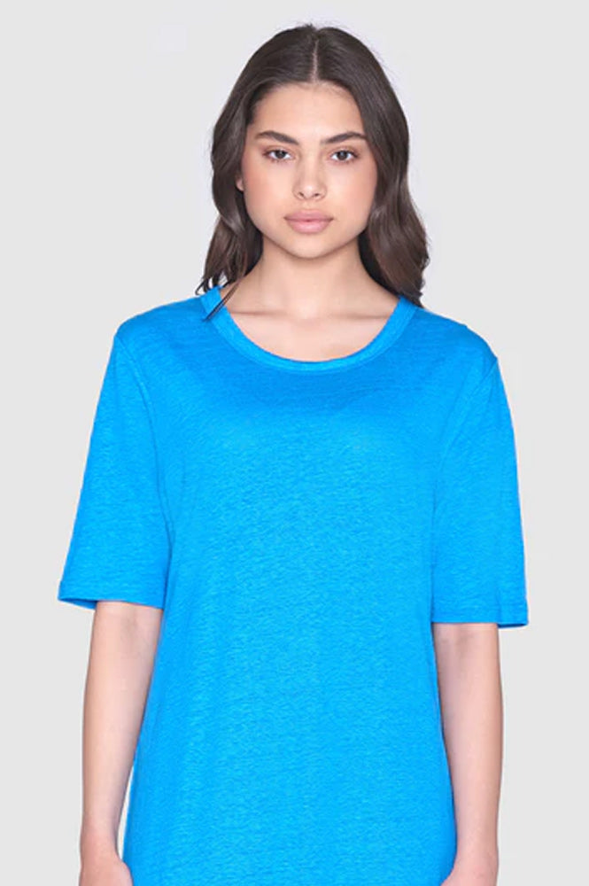 Knowledge Cotton Linen Malibu Blue T-Shirt Dress - The Mercantile London