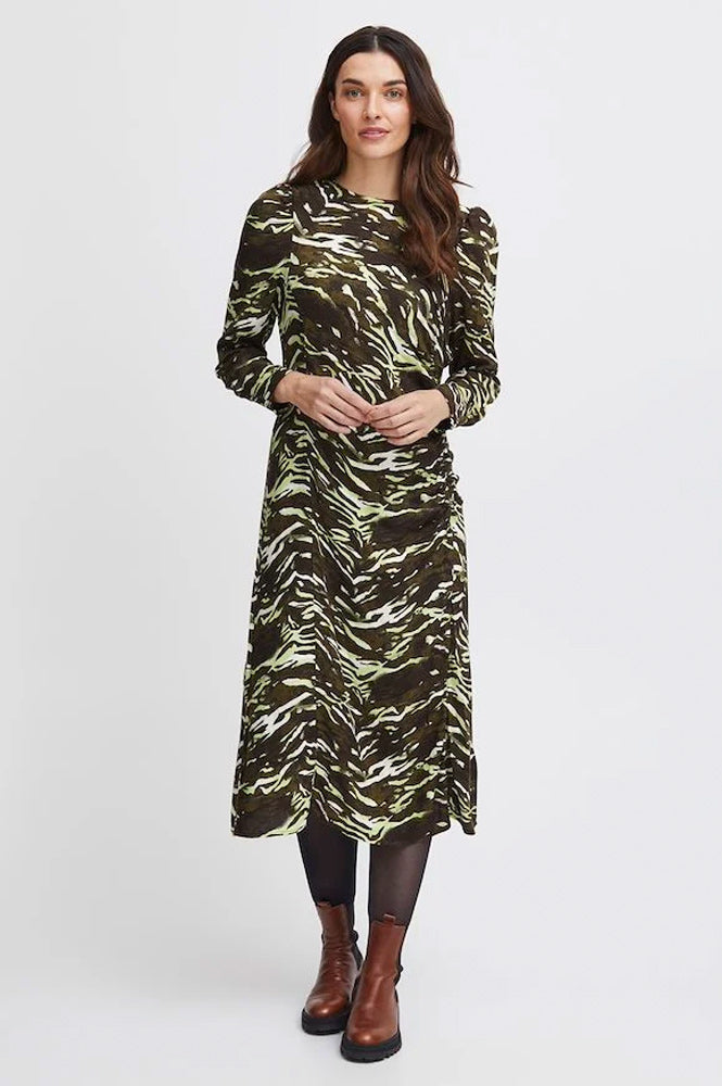 Fransa Zuri Dark Olive Dress - The Mercantile London