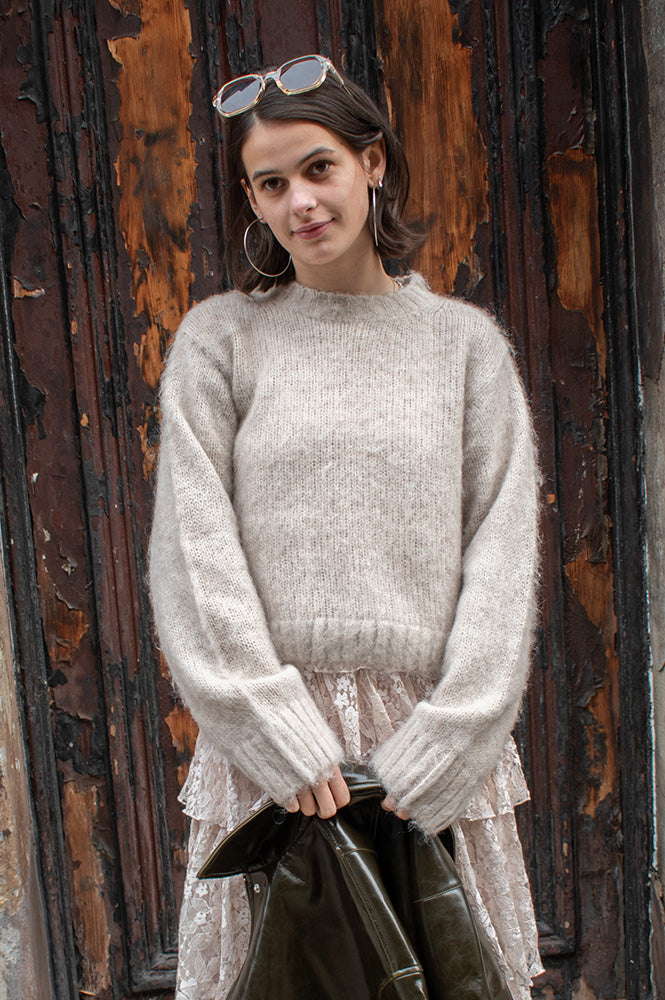 Dr Denim Moira Brushed Silver Lining Sweater - The Mercantile London