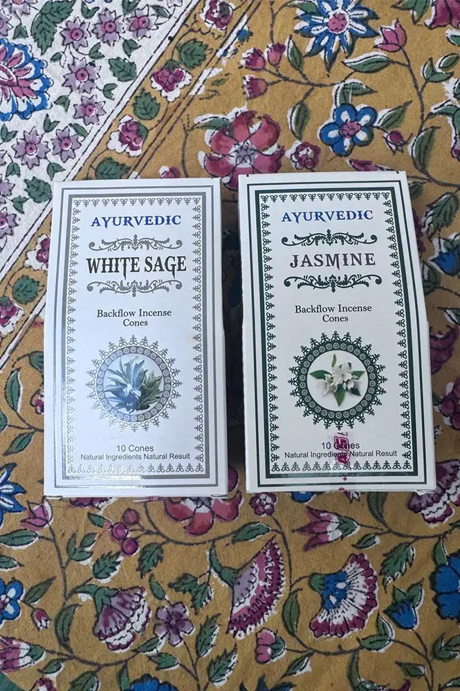 Namaste Ayurvedic Masala Backflow White Sage Incense Cone
