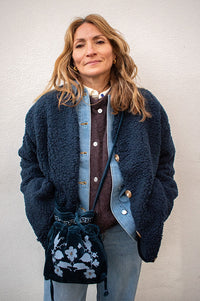 Marta Lucile Navy Teddy Jacket