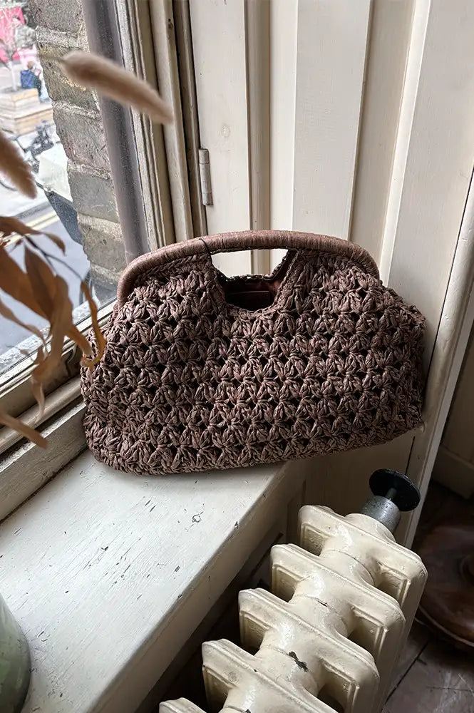 Nooki Charleston Khaki Woven Grab Bag - The Mercantile London