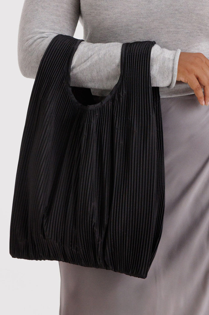 Baggu Pleated Black Standard Bag - The Mercantile London
