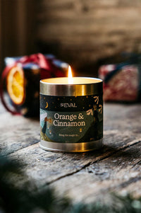 St. Eval Orange & Cinnamon Scented Tin Candle - The Mercantile London