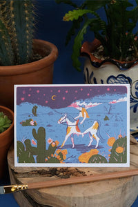 Printer Johnson Cowgirl Greetings Card