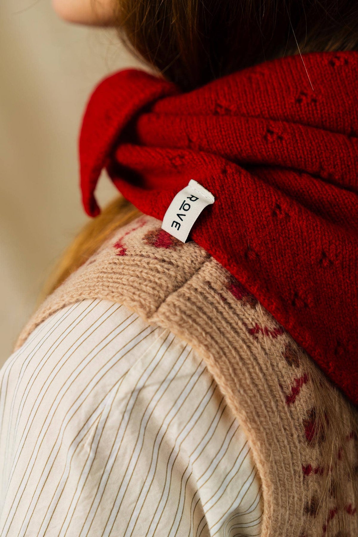 Rove Red Pointelle Neckerchief