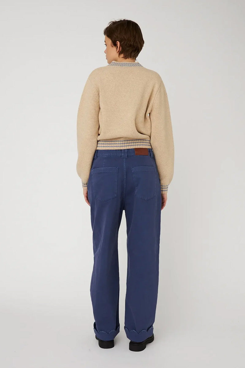 Stella Nova Soft Powder Apple Embroidered Wool Jumper - The Mercantile London