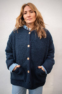 Marta Lucile Navy Teddy Jacket