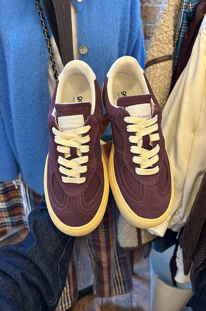 Good News Lagoon Burgundy Trainers - The Mercantile London
