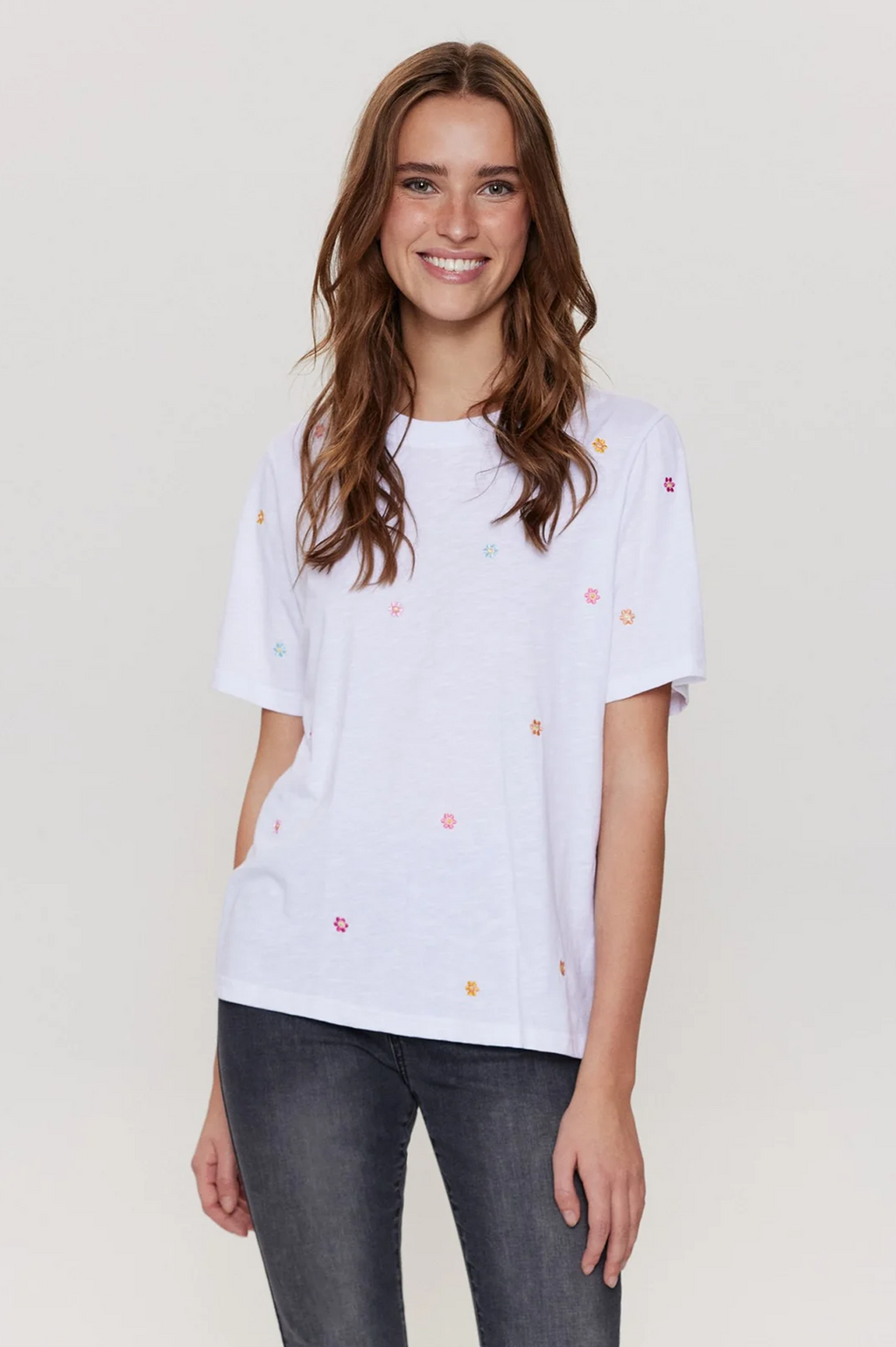 Numph Pilar Bright White T-shirt - The Mercantile London