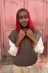 Stella Nova Brown Cable Knit Vest - The Mercantile London