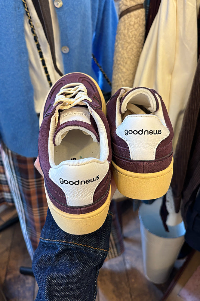 Good News Lagoon Burgundy Trainers - The Mercantile London