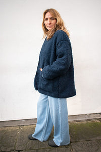 Marta Lucile Navy Teddy Jacket