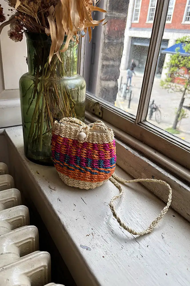 Charlie Joe Egel Mini Woven Wicker Bag - The Mercantile London