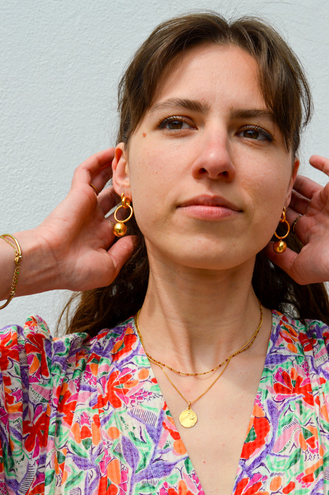 Shyla Layla Solid Ball Earrings - The Mercantile London