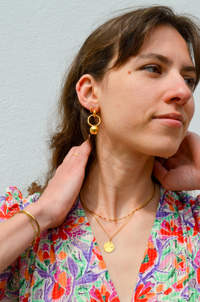 Shyla Layla Solid Ball Earrings - The Mercantile London