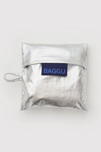 Baggu Baby Silver Metallic Reusable Bag - The Mercantile London
