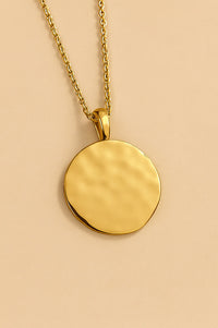 Lunar Molten Hammered Disc Chain Necklace - The Mercantile London