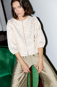 By-Bar Mauri Champagne Cheetah Blouse