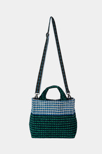 Épice Paris Small Checked Blue Tote Handbag - The Mercantile London