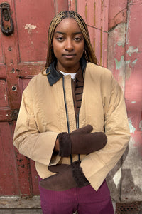 Beck Söndergaard Doa Chocolate Torte Shearling Mittens - The Mercantile London