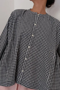 Cotton Conscious Shanti Black Gingham Handwoven Shirt