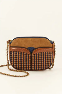 Sessùn Divine Blue Clay Leather Braided Bag