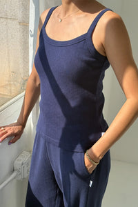 Le Bon Shoppe Eve Pointelle Navy Cami - The Mercantile London