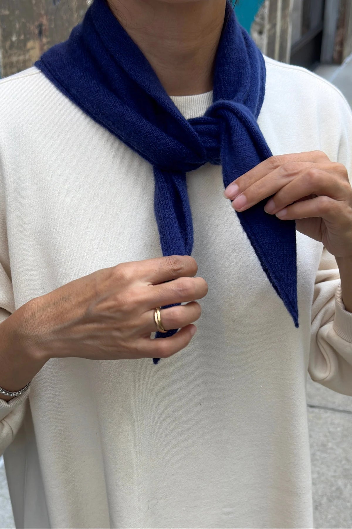 Le Bon Shoppe Cashmere Navy Bandana