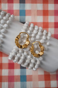 Ashiana London Dream Wave Gold Hoop Earrings