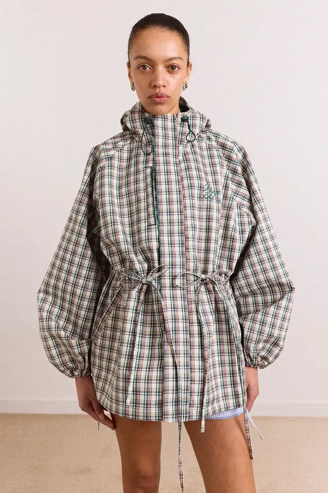Damson Madder Liu Elderberry Check Raincoat