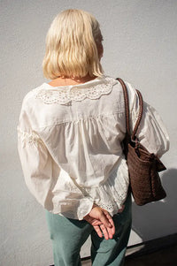 By Together Ecru Eyelet Detail Blouse