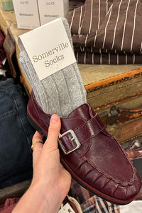 Sommerville Heather Grey Recycled Wool Socks - The Mercantile London