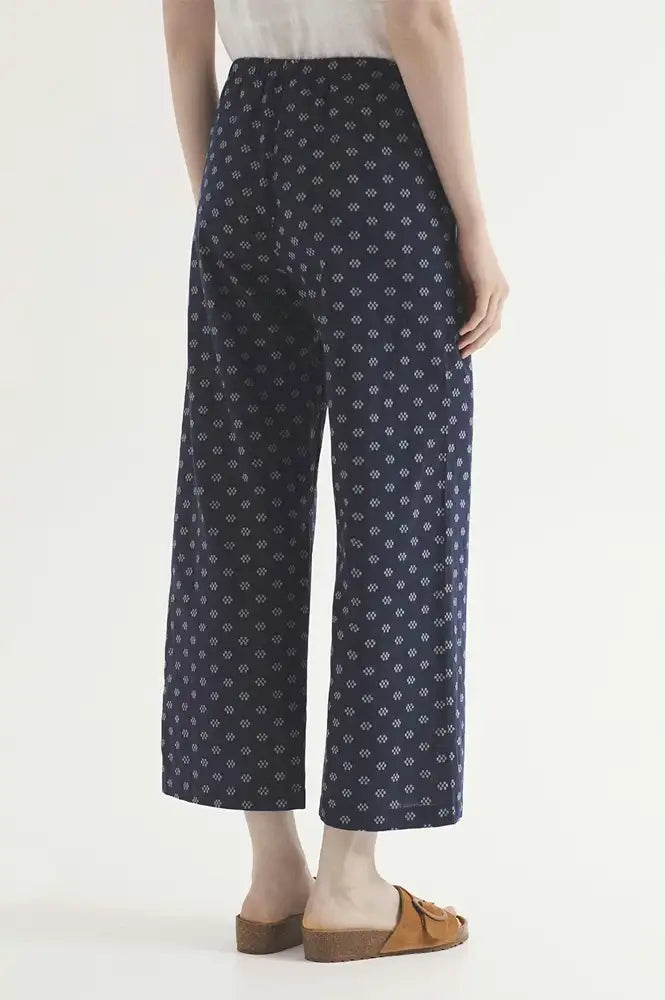 Nice Things Navy Dots Print Trousers - The Mercantile London