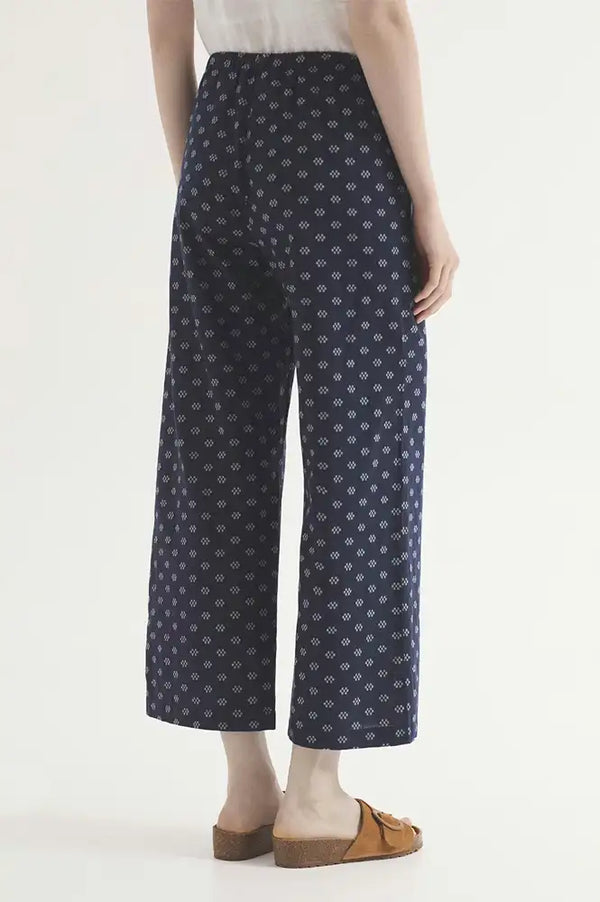 Nice Things Navy Dots Print Trousers - The Mercantile London