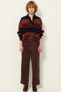 Sessùn Velvet Cruise Coffee Trousers - The Mercantile London