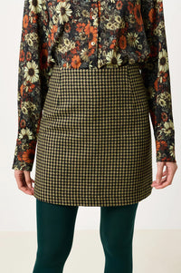 Louche Aubin Burray Check Fern Skirt