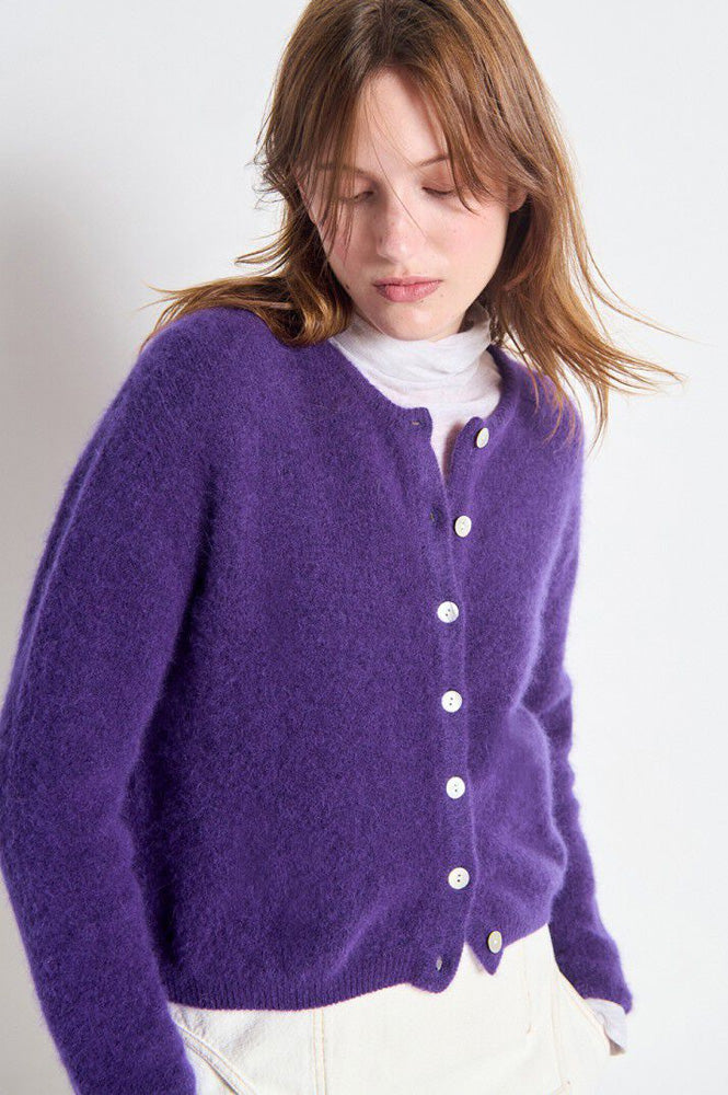 American Vintage Vitow Aubergine Cardigan