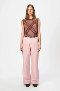 Nué Notes Russell Blush Melange Trousers - The Mercantile London