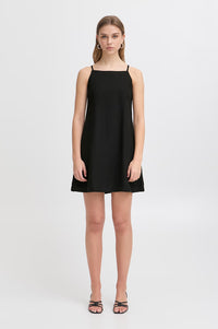 ICHI Linno Black Mini Dress - The Mercantile London