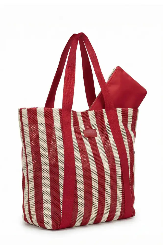 Nooki Hackney Red Mix Striped Shopper - The Mercantile London