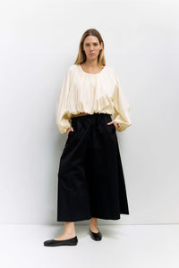 Mod Ref Jenna Cream Long Sleeve Bubble Top