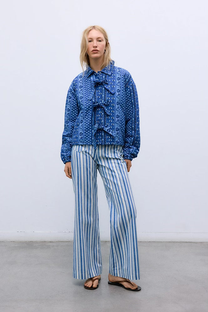 The New Society Mare Blue Bandana Jacket - The Mercantile London