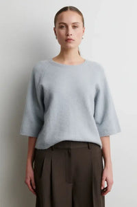 Second Female Gabby Quarry Short Sleeve Knitted Jumper